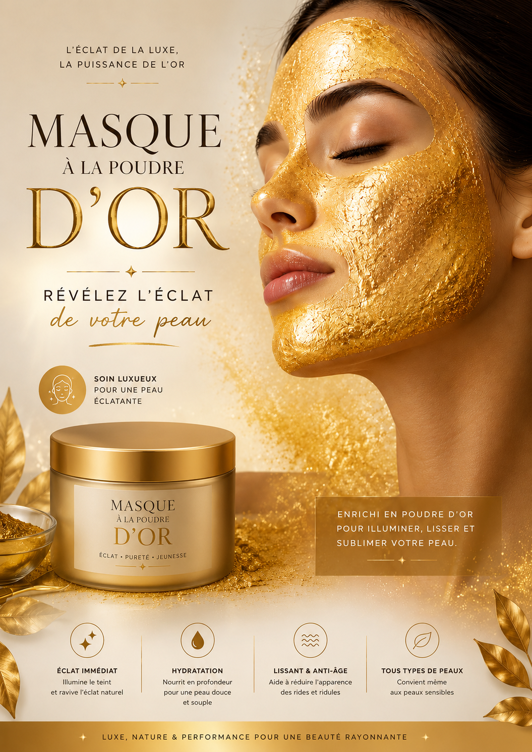 Masque à la poudre d’or