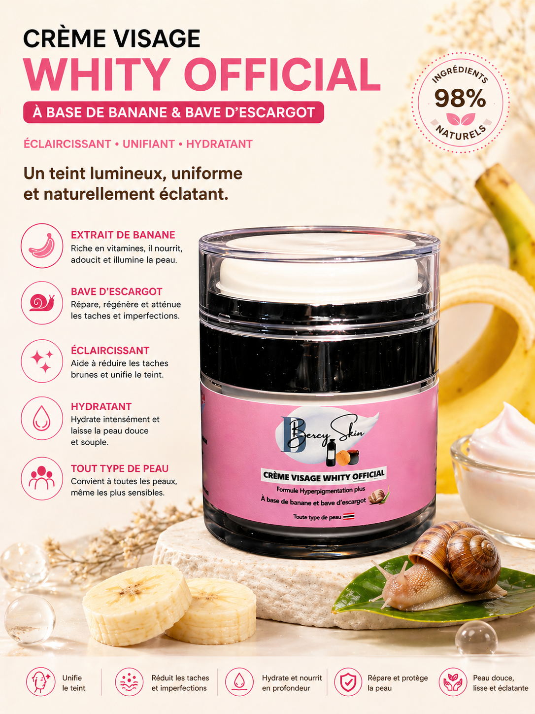 Crème de visage Whity Official