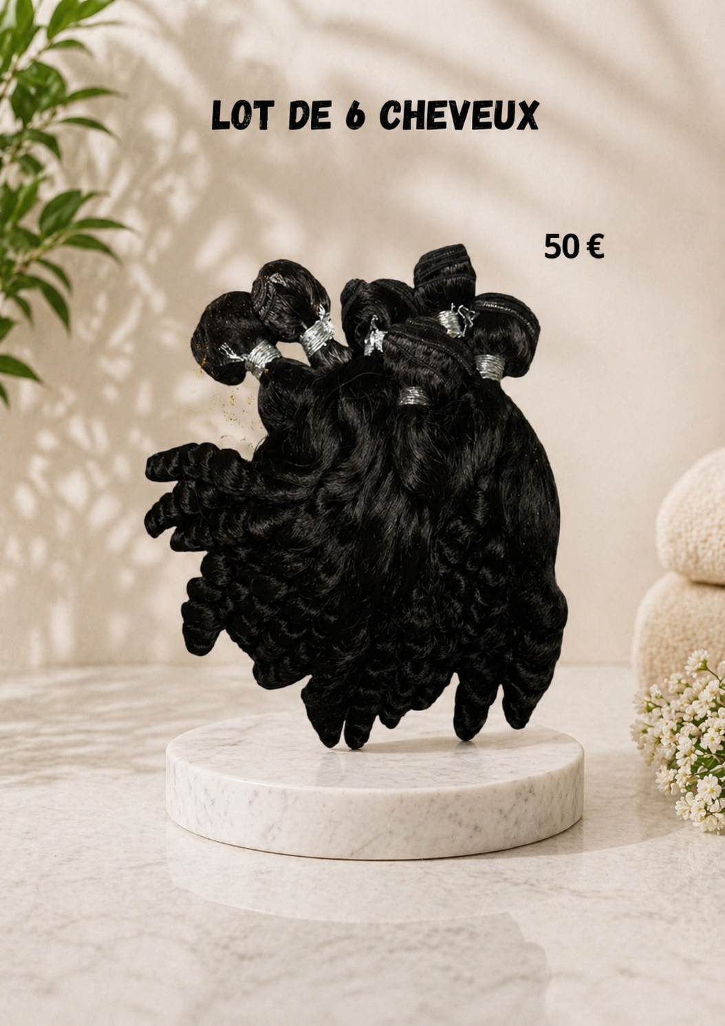Lot de 6 cheveux