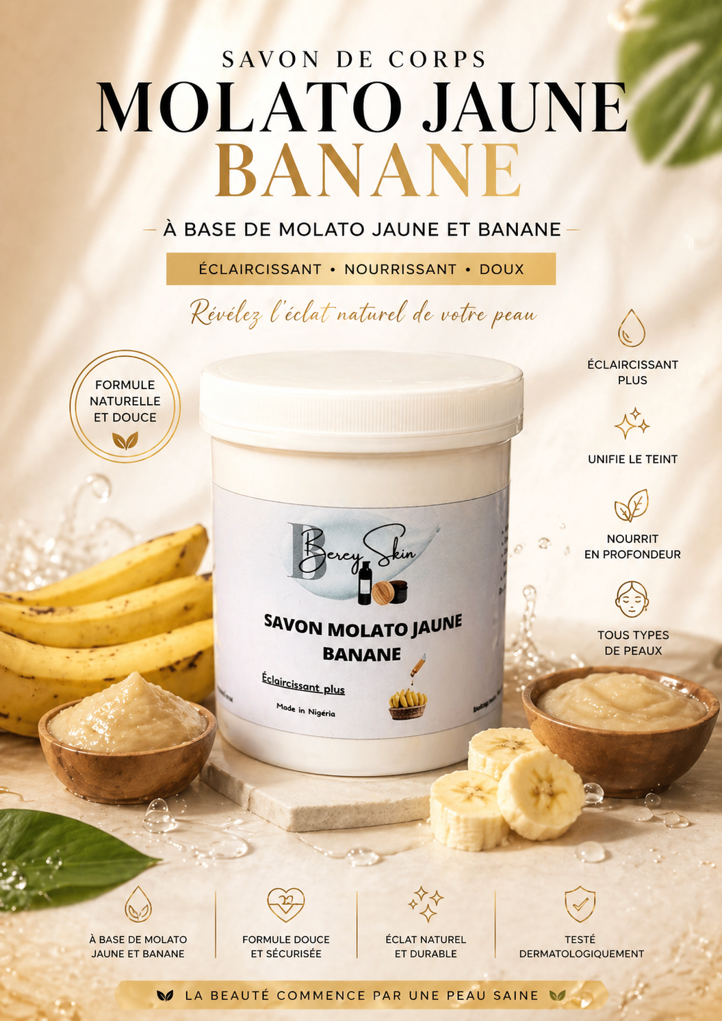 Savon Molato jaune banane